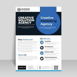 geometric blue flyer corporate business