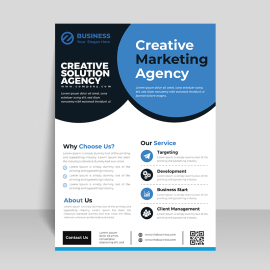 vector creative marketing agency flyer