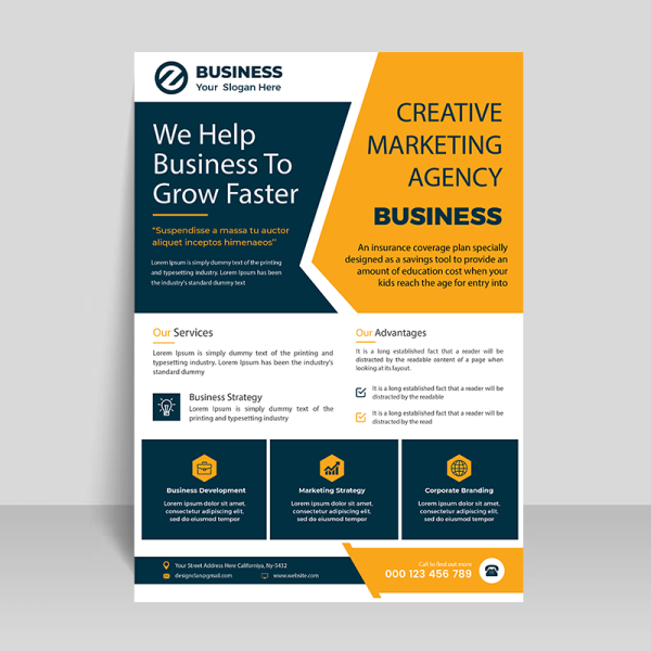 Creative marketing business flyer template - freepng