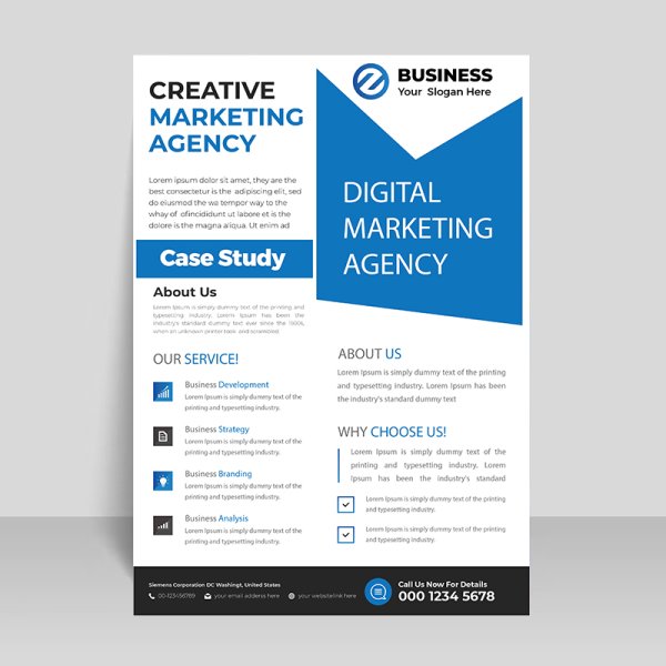 Corporate marketing agency flyer template - Free Png Images