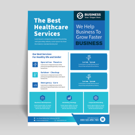 Free vector healthcare flyer poster design