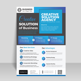 Black geometric style flyer