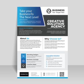 Business geometric flyer template