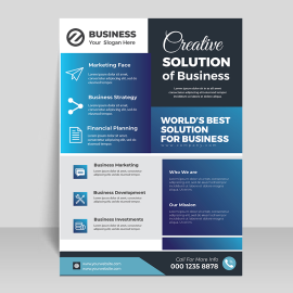 Free vector gradient flyer for business solutions