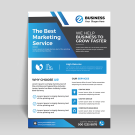 Professional business minimalist vector flyer