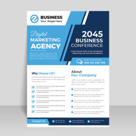 Free Vector Blue abstract professional flyer