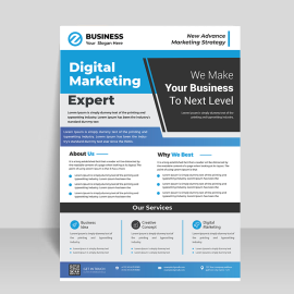 Informational abstract flyer template for free