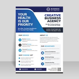 Free vector flyer template ready to print