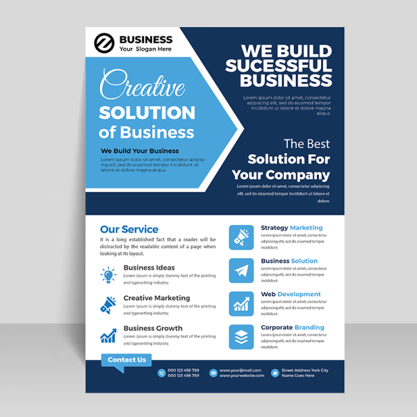 Free abtstract business flyer template - freepng