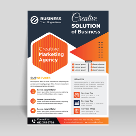 Modern design flyer template