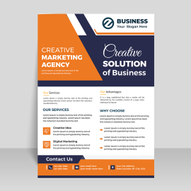 Free vector business flyer abstract concept