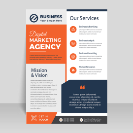 Corporate style detailed informational flyer template