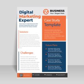 Digital marketing professional flyer template