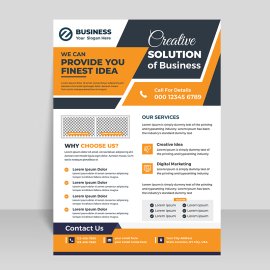 Modern informational flyer vector