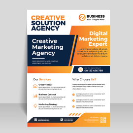 Yellow black abstract flyer