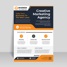 Professional corporate yellow flyer template