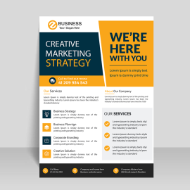 Abstract flat colors flyer design