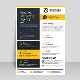 Simple abstract geometric flyer template