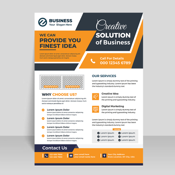 Modern informational flyer vector - freepng