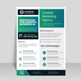 Aesthetic green flyer template