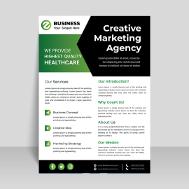 Modern colorful flyer template