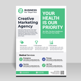 Business flyer vector ready to print