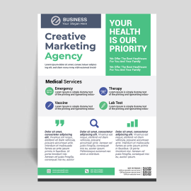 Digital flyer print ready abstract vector