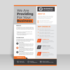 Grey abstract corporate business flyer