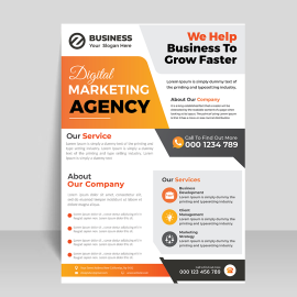 Free digital marketing agency flyer ready to print