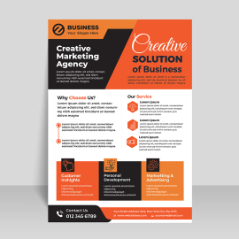 Business vertical professional flyer design