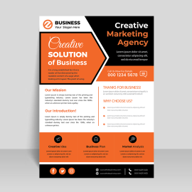 Creative business flyer vector