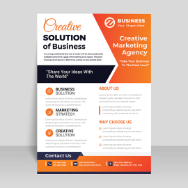 free vector colorful modern business flyer template