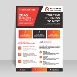 Free vector hand drawn business flyer