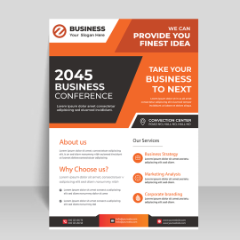 Abstract business corporate design flyer