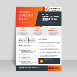 Creative business services flyer template