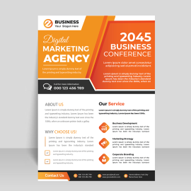 Yellow orange combo premium flyer design