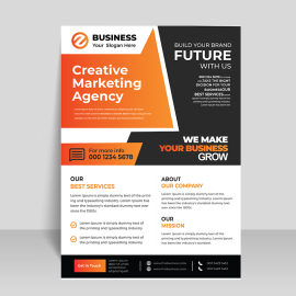 Abstract style corporate business flyer