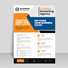 Colorful flyer modern vector flyer