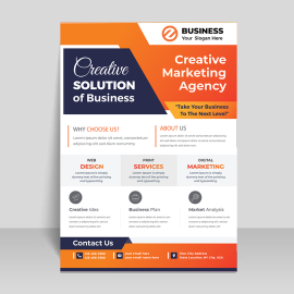 Abstract colorful business flyer template