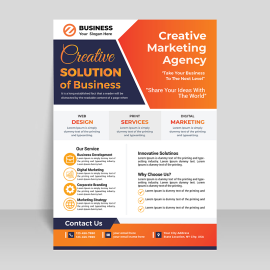 Modern business colorful flyer template