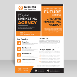 Abstract gradient flyer template for free