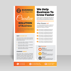 Orange simple clean minimalist flyer