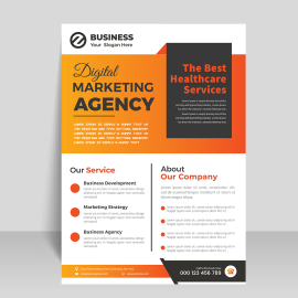 Corporate simple abstract flyer template