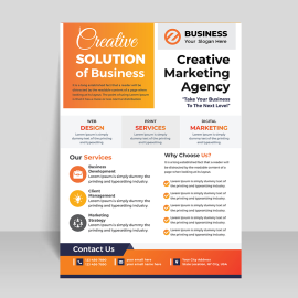 Business colorful flyer template