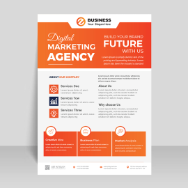 Clean and simple flyer template for free