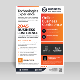 Business-flyer--template-orange-color