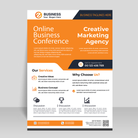 High end business flyer template