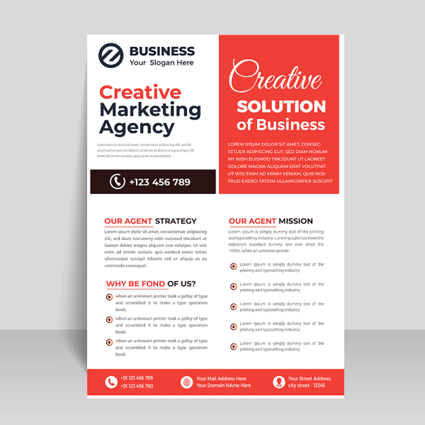 Red business template flyer - freepng