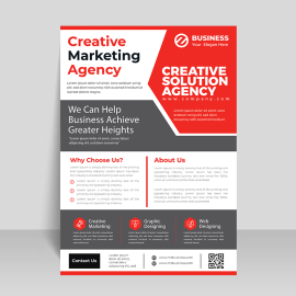 Grey flyer template corporate business event