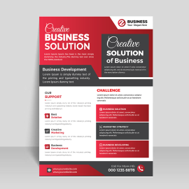 Red black gradient professional flyer